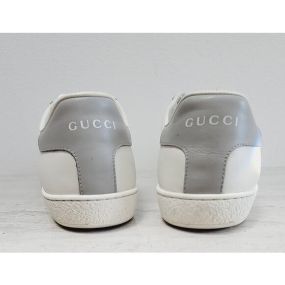 GUCCI ACE PERFORATED INTERLOCKING LOGO GG WHITE SZ 38 U.S SZ 7.5 / SZ 8 - Picture 6 of 7